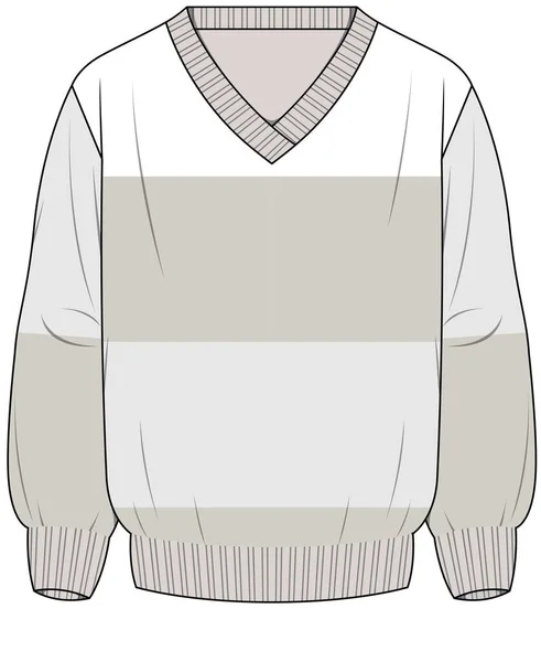Vektor Illustration Eines Weiblichen Pullovers Auf Weißem Hintergrund — Stockvektor