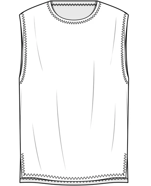 Vest Fashion Sketch Template Design — Stock Vector