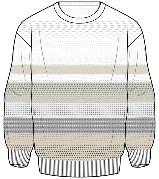 Vektor Illustration Des Farbigen Pullovers Auf Weißem Hintergrund — Stockvektor
