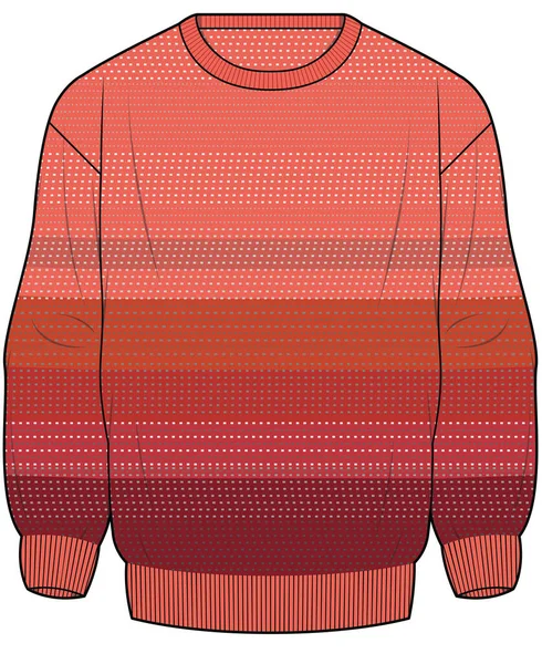 Red Sweater White Background Vector Illustration — Stock Vector