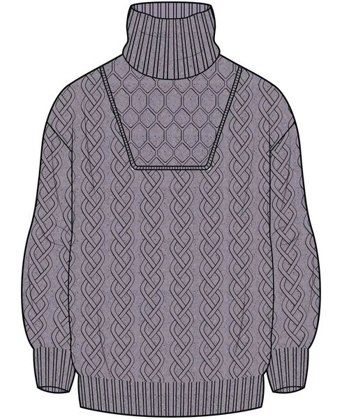 Vector Illustration Knitted Sweater — Wektor stockowy