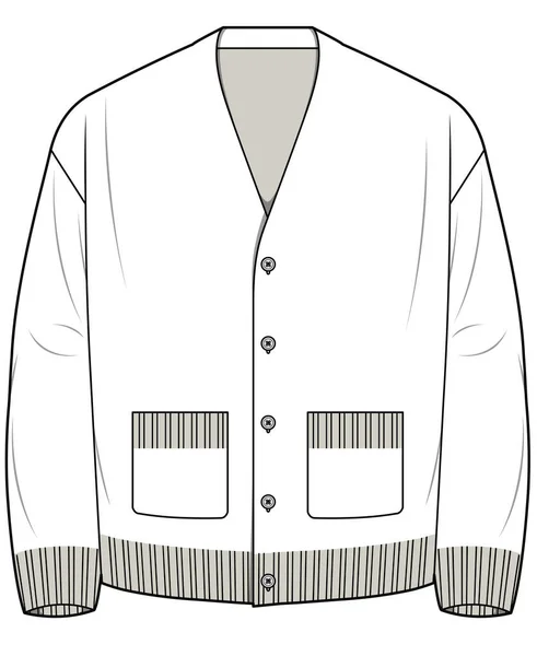 Ilustração Vetorial Uma Camisola Branca Moda —  Vetores de Stock
