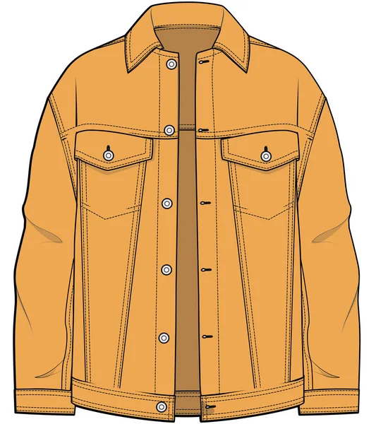 Hombre Jacket Tie Dye Trucker — Vector de stock