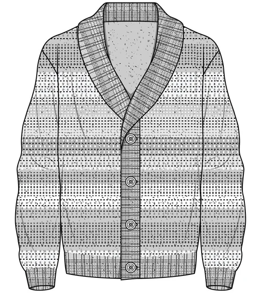 Knit Sweater Men Boys Vector — Stock Vector