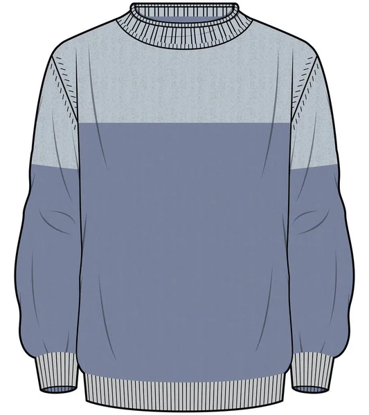 Menschen Und Boys Cosy Crew Neck Sweater — Stockvektor