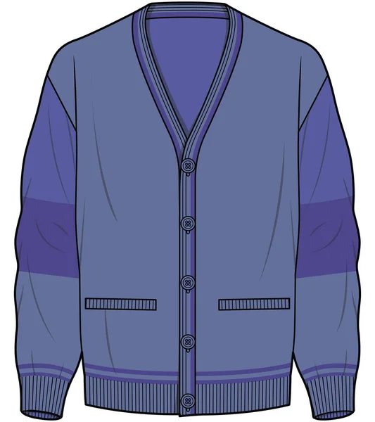 Knit Sweater Jersey Dla Mężczyzn Chłopców Vector — Wektor stockowy