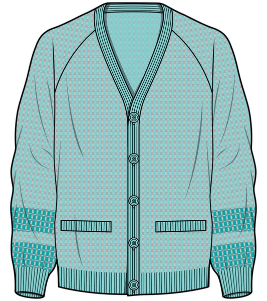 Knit Sweater Jersey Man Boys Vector — 图库矢量图片