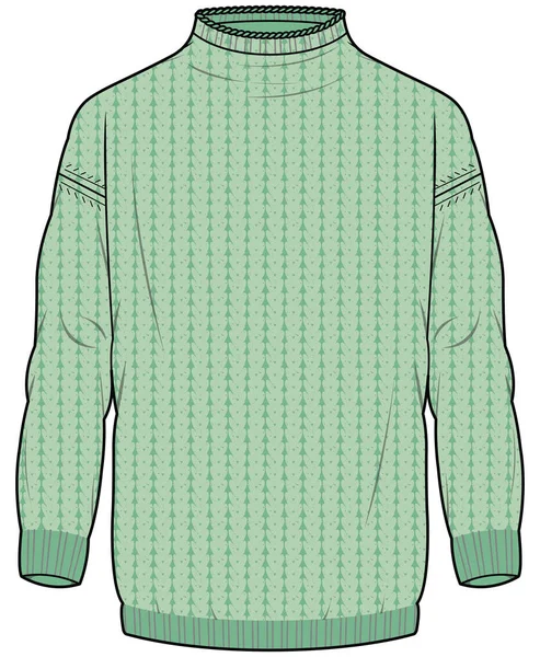Knit Sweater Jersey Sweat Top Vector — Wektor stockowy