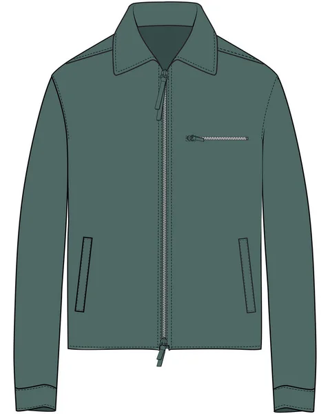 男性と男の子のためのZip付きの冬のジャケットベクトル — ストックベクタ