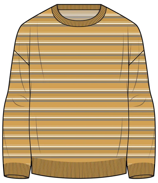 Stylish Jacket Stripe Sweater Dla Chłopców Mężczyzn Zima Nosić — Wektor stockowy
