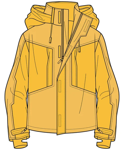 Stylish Street Jacket Για Παιδια Και Ανδρεσ Winter Wear — Διανυσματικό Αρχείο