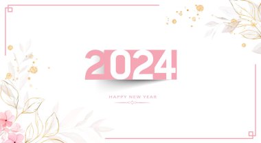 Mutlu yıllar 2024 kutlamaları ve afişler 