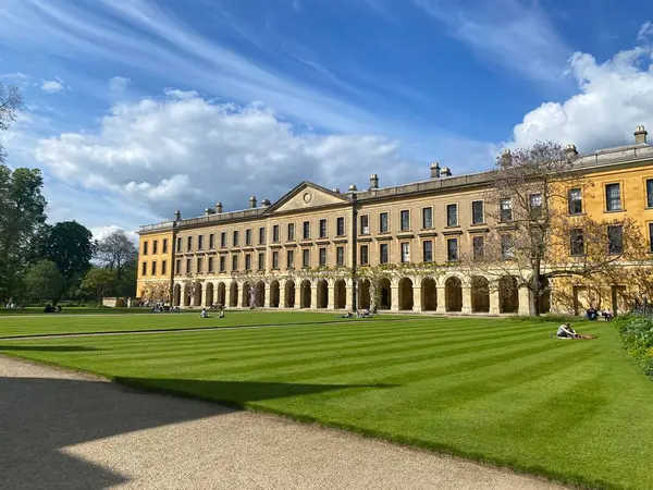 stock image Magdalen College, University of Oxford, UK. College building in beautiful sunny weather