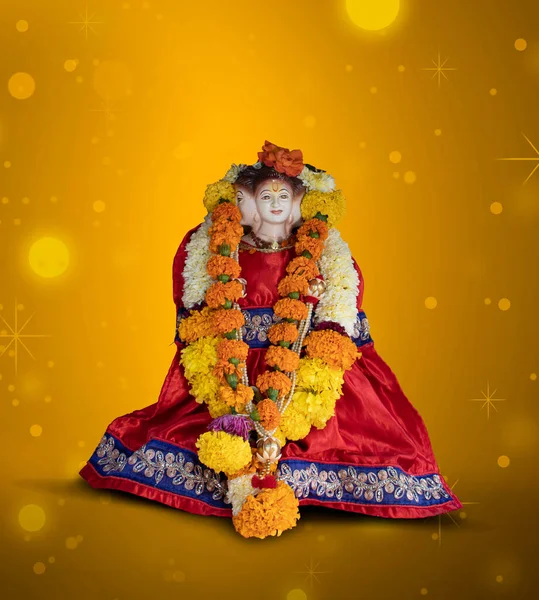 Bild Lord Dattatreya Hinduisk Gud Lord Shree Gurudev Datta Även — Stockfoto