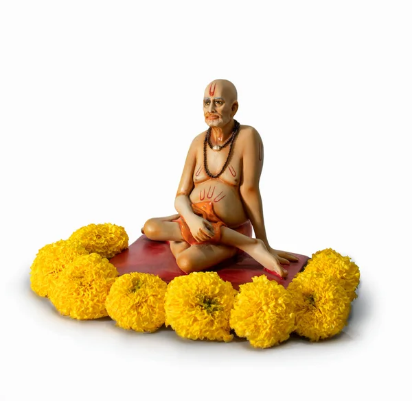 Shri Samarth斯瓦米神像Akkalkot的Swami印度后期圣徒 — 图库照片