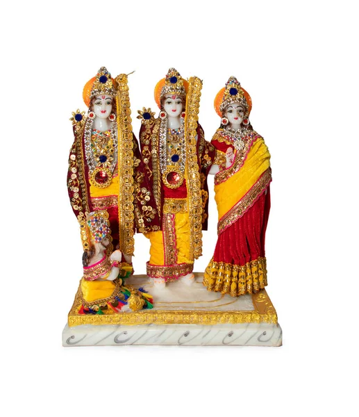 Lorde Rama Sita Lakshman Hunuman Estátua Feliz Dussehra Feliz Ram — Fotografia de Stock