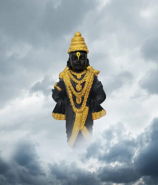 Lord Vitthal Mit Wolke Hintergrund Ashadi Ekadashi Fest Von Lord — Stockfoto