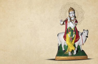Lord Krishna Hint Tanrısı Janmashtami bayramı, Mutlu Krishna Janmashtami festivali, Tanrı Shri Krishna 'nın doğum günü