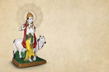 Lord Krishna Hint Tanrısı Janmashtami bayramı, Mutlu Krishna Janmashtami festivali, Tanrı Shri Krishna 'nın doğum günü