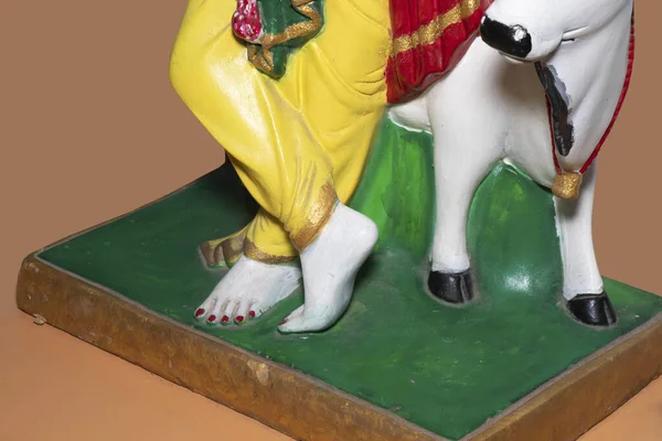 Feet Lord Krishna Shri Krishan Janmashtami Religious Festival Background India — Stock Photo, Image