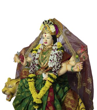 Tanrıça Maa Durga 'nın heykeli, Mutlu Navratri ve Dussehra