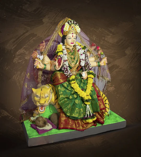 stock image Idol statue of Goddess Maa Durga, Happy Navratri and Dussehra