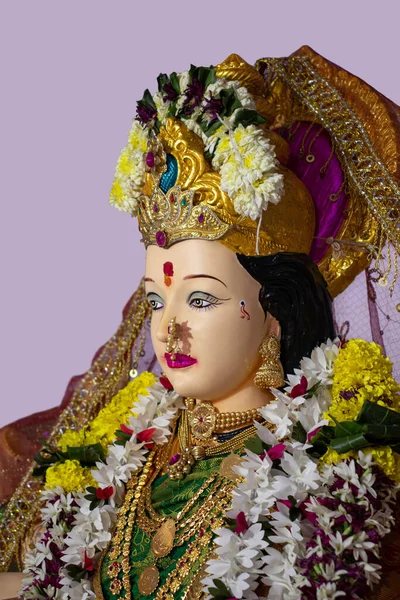 Joyeux Navratri Durga Pooja Maa Durga Visage — Photo