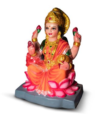 Hint Festivali Diwali, Laxmi Pooja beyaz arka planda