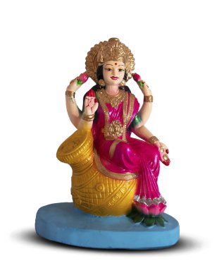 Hint Festivali Diwali, Laxmi Pooja beyaz arka planda