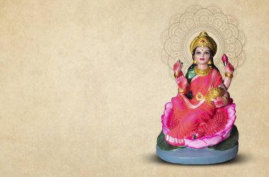 Laxmi Poojan Lord Laxmi heykeli, Hint Festivali Diwali Laxmi Pooja