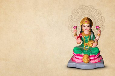 Laxmi Poojan Lord Laxmi heykeli, Hint Festivali Diwali Laxmi Pooja