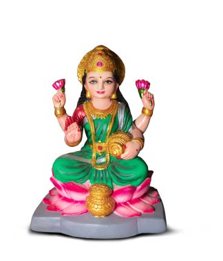 Laxmi Poojan Lord Laxmi heykeli, Hint Festivali Diwali Laxmi Pooja