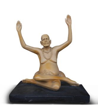 Shri Samarth Tanrısı Swami Heykeli. Akkalkot 'lu Swami. Hint Hindu azizi.