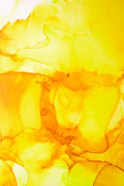 Sarı alkol sanatı soyut sıvı resim arka plan alkol mürekkebi tekniği