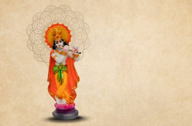 Lord Krishna Hint Tanrısı Janmashtami bayramı, Mutlu Krishna Janmashtami festivali, Tanrı Shri Krishna 'nın doğum günü