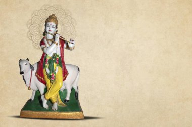 Lord Krishna Hint Tanrısı Janmashtami bayramı, Mutlu Krishna Janmashtami festivali, Tanrı Shri Krishna 'nın doğum günü