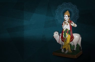 Lord Krishna Hint Tanrısı Janmashtami bayramı, Mutlu Krishna Janmashtami festivali, Tanrı Shri Krishna 'nın doğum günü
