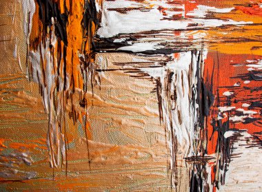 Soyut sanat geçmişi. Tuval üzerine yağlı boya boya. Çok renkli parlak doku.