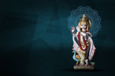 Lord Krishna Hint Tanrısı Janmashtami bayramı, Mutlu Krishna Janmashtami festivali, Tanrı Shri Krishna 'nın doğum günü