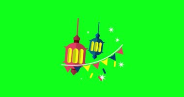 Eid Mubarak Or Ramadan Kareem, Animation Islamic Stickers Or Icon Animation Video, Islamic New Year
