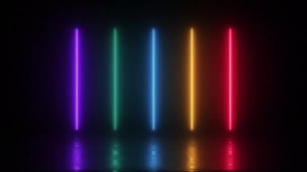Concept 171 Animated Abstract Neon Light Led Light Effect Flickering — Video