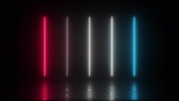 Konsept 172 Kurşun Işık Efektli Canlandırılmış Soyut Neon Işık Titreşen — Stok video