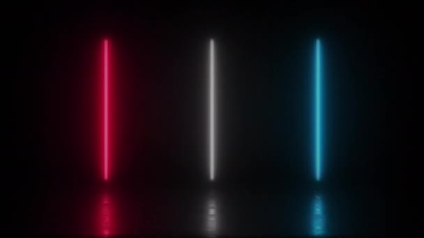 Concept 175 Animated Abstract Neon Light Led Light Effect Flickering — Vídeos de Stock