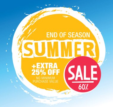 Yaz tatili afiş tasarımı, vektör illüstrasyonu