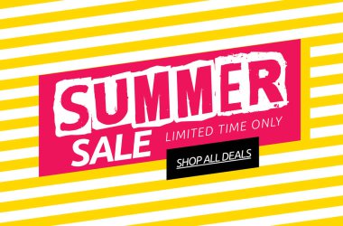 yaz indirimi afiş tasarımı, vektör illüstrasyonu, taze versiyon