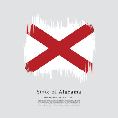 Alabama eyaletinin bayrağı. Amerika Birleşik Devletleri