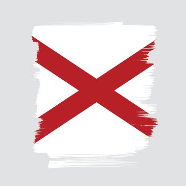 Alabama eyaletinin bayrağı. Amerika Birleşik Devletleri