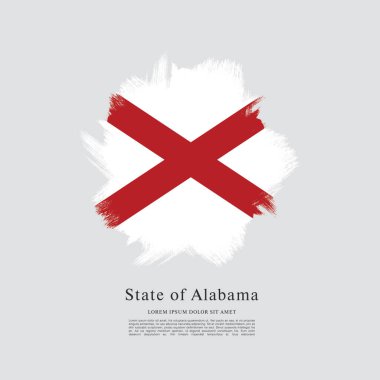 Alabama eyaletinin bayrağı. Amerika Birleşik Devletleri