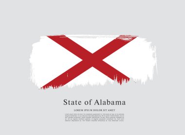 Alabama eyaletinin bayrağı. Amerika Birleşik Devletleri