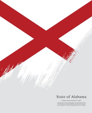 Alabama eyaletinin bayrağı. Amerika Birleşik Devletleri